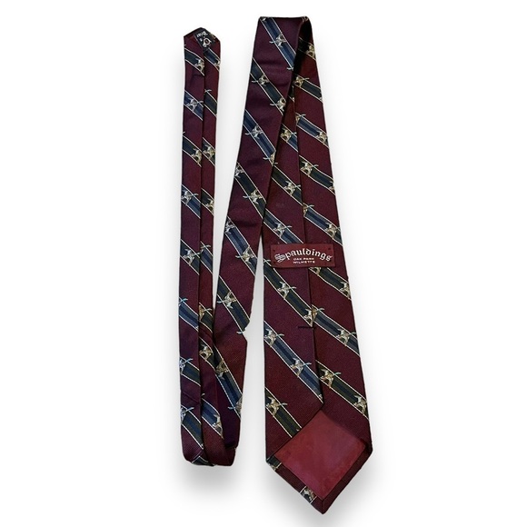 Vintage Briar Mallard Duck Striped Tie 100% Silk Made in England Preppy Classic - Picture 7 of 8